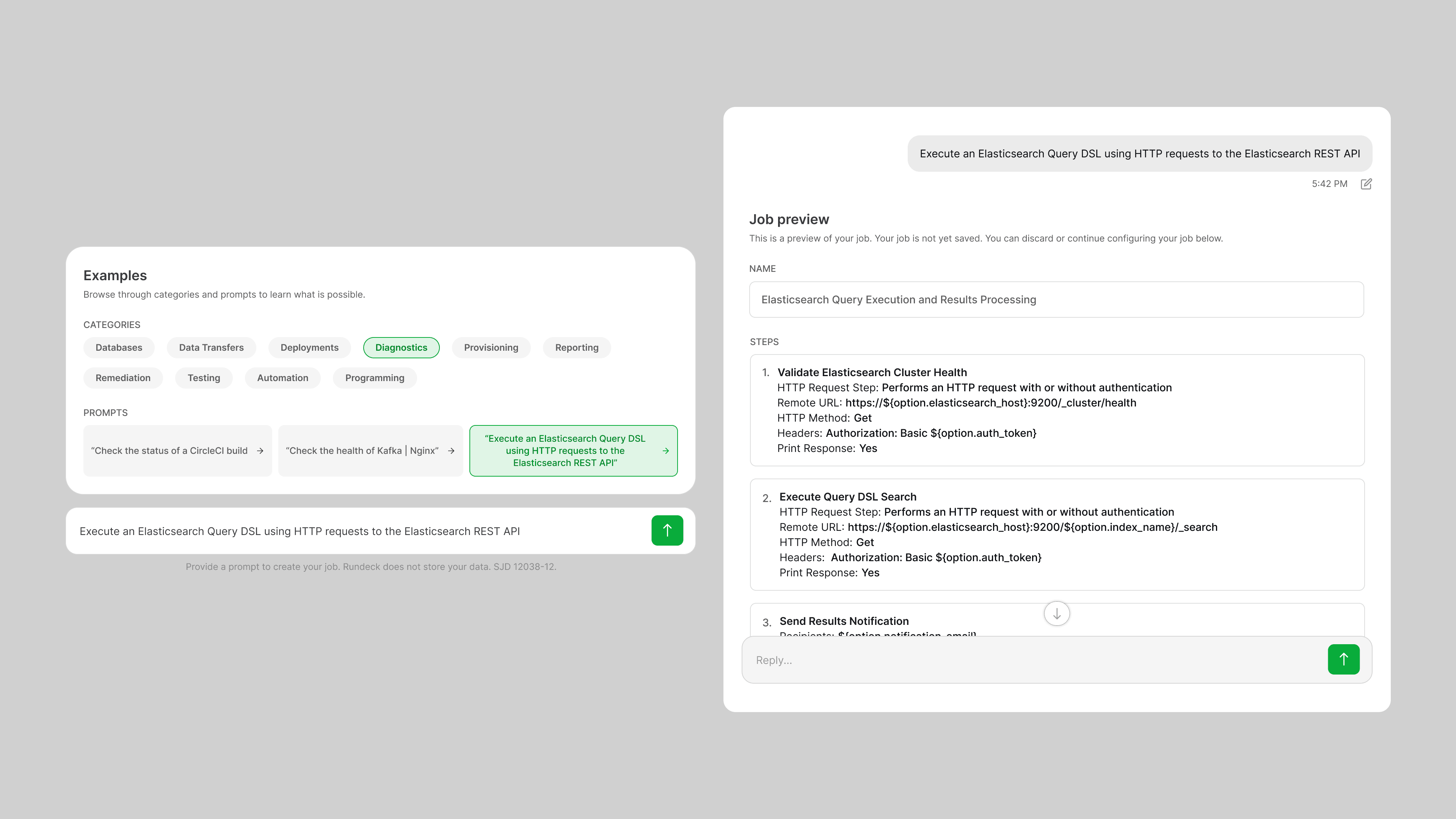 AI Runbook Job Generator — a natural language interface for creating automated jobs within Rundeck
